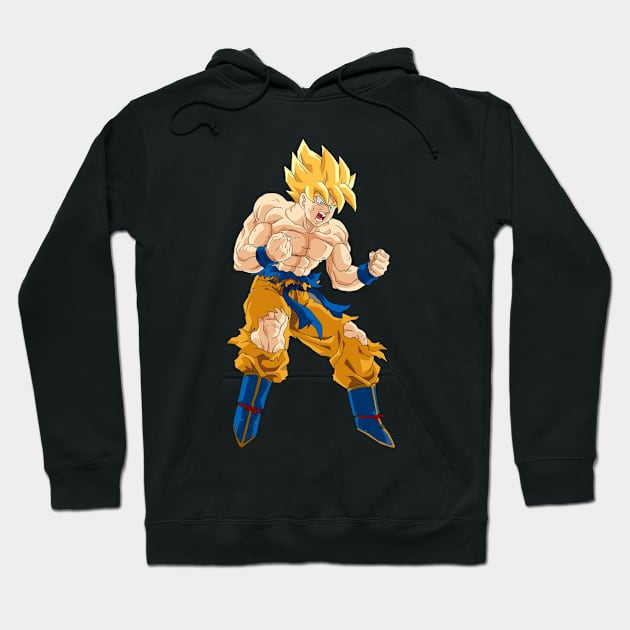 yellow saiyan Hoodie by Likumahuwa